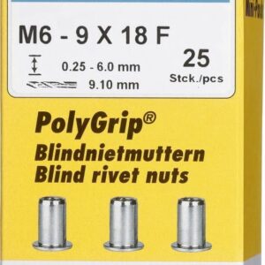 Bl.Nietm. VA Minipack Polygrip A2 M6 x 9 x 18