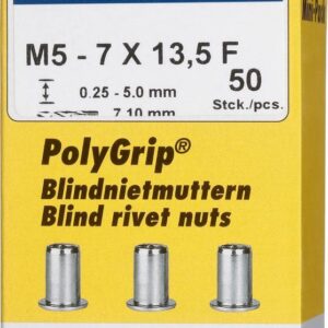 Bl.Nietm.Stahl Minipack Polygrip M5 x 7 x 13,5