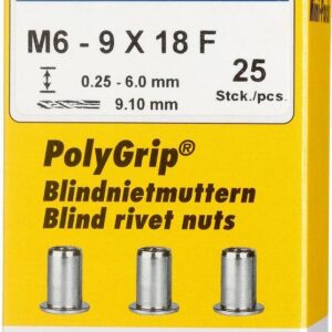 Bl.Nietm.Stahl Minipack Polygrip M6 x 9 x 18