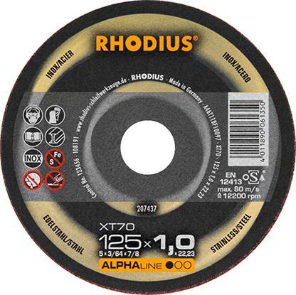 Trennscheibe XT70 115 x 1,0mm ger. Rhodius 1 Trennscheibe XT70 115 x 1,0mm ger. Rhodius