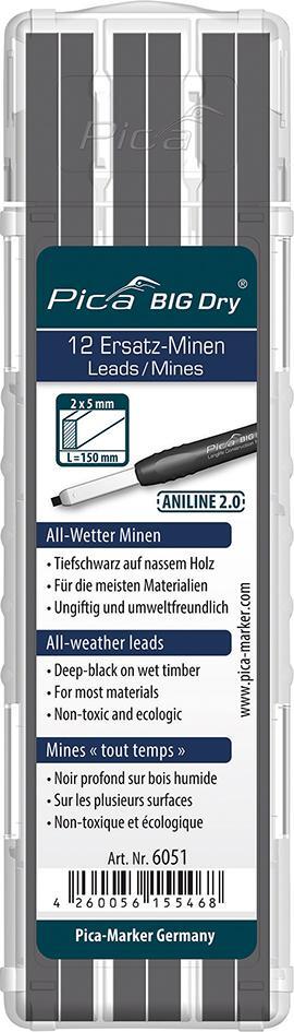 Minen-Set für Zimmermanns-Bleistift BIG Dry ANILINE2.0 Graphit P 1 Minen-Set für Zimmermanns-Bleistift BIG Dry ANILINE2.0 Graphit P