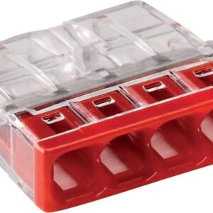 Verbind.-Klemme VDE Wago-COM. 4x0,5-2,5qmm rot 6St