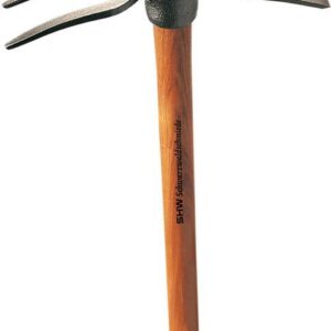 Rex-Häckchen m.Breitblatt2 Zinken, mit Stiel 40 cm