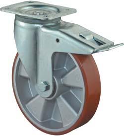 Lenkrolle 125mm LB520.B90Pl.,Polyure Guss,KL,Fest LB520.B90.125