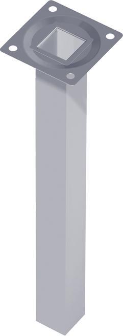 2292888 stahlrohrmoebelfuesse silberfarb 800mm eckig