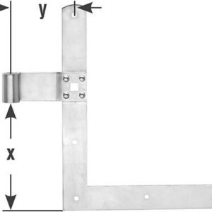 Paar Winkelbänder D13 250x300mm hell verz.