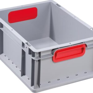 EuroBox 417,400x300x170mmGriffe geschl.,grau/rot