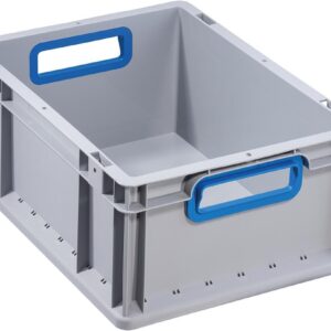 EuroBox 417,400x300x170mmGriffe offen,grau/blau