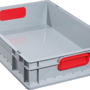 EuroBox 612,600x400x120mmGriffe geschl.,grau/rot
