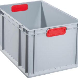 EuroBox 632,600x400x320mmGriffe geschl.,grau/rot