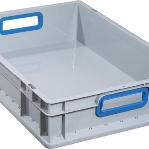 EuroBox 612,600x400x120mmGriffe offen,grau/blau