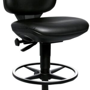 Arbeitsstuhl Tec 50 Fußring,Kunstleder,Gleite