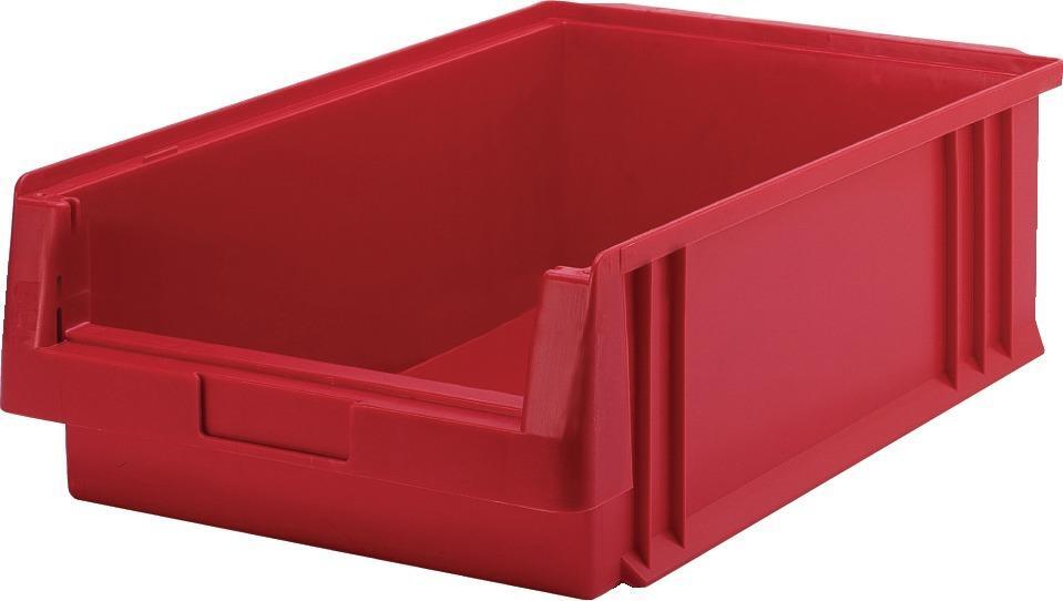 Sichtlagerkasten PLK 1C rot 500/465x315x150 mm 1 Sichtlagerkasten PLK 1C rot 500/465x315x150 mm