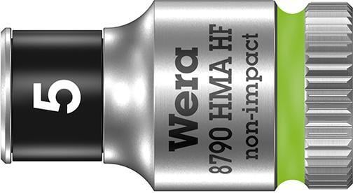 Steckschlüsseleinsatz mit Haltefunktion 6-kant lang 1/4" 5x mm W