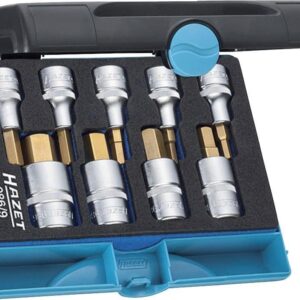 Schraubendrehereinsatz- Satz 1/2" Innensechskant 5-19mm 9-teilig