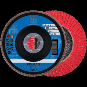 POLIFAN-Fächerschleifscheibe COFREEZE SG INOX, gewölbt, Ø125mm