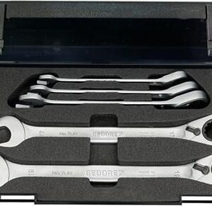 Maulschlüssel-Satz mit Ringratsche umschaltbar 8-19mm 5-teilig G