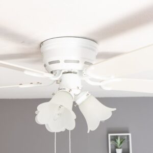 Deckenventilator Kisa Deluxe flach mit Beleuchtung