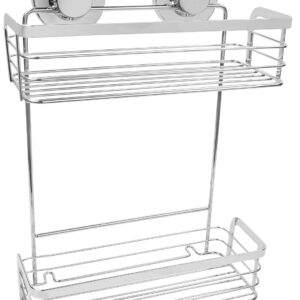 3in1 Duschkorb doppelt Stahl verchromt 250 x 110 x 305 mm