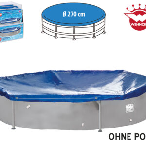 Poolabdeckung mit Gummizug, blau