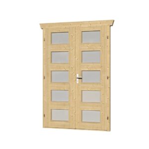 Doppeltür mit Milchglas, 28mm