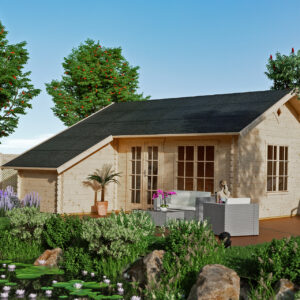 Gartenhaus Esbjerg 1, 45mm 380 x 520cm natur