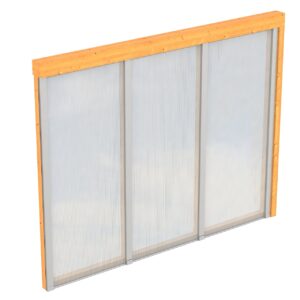 Seitenwand m. Polycarbonatplatten Douglasie
