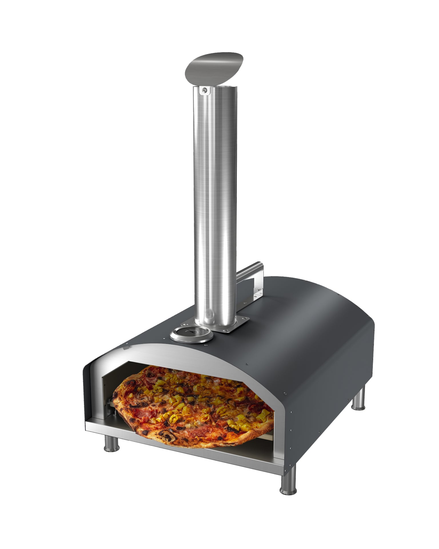 Pellet-Pizzaofen inkl. Pizzastein 1 Pellet-Pizzaofen inkl. Pizzastein
