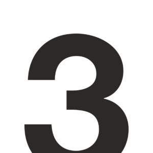 Klebeziffer 35mm schwarz