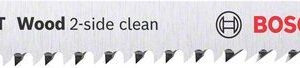 EXPERT ‘Wood 2-side clean’ T 308 B Stichsägeblatt, 3 Stück. Für Stichsägen
