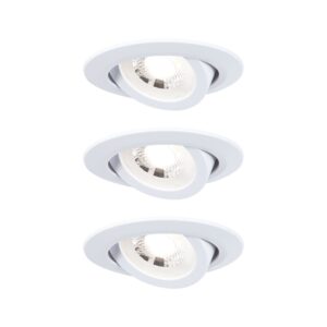 LED Einbauleuchte 3er-Set schwenkbar rund 82mm