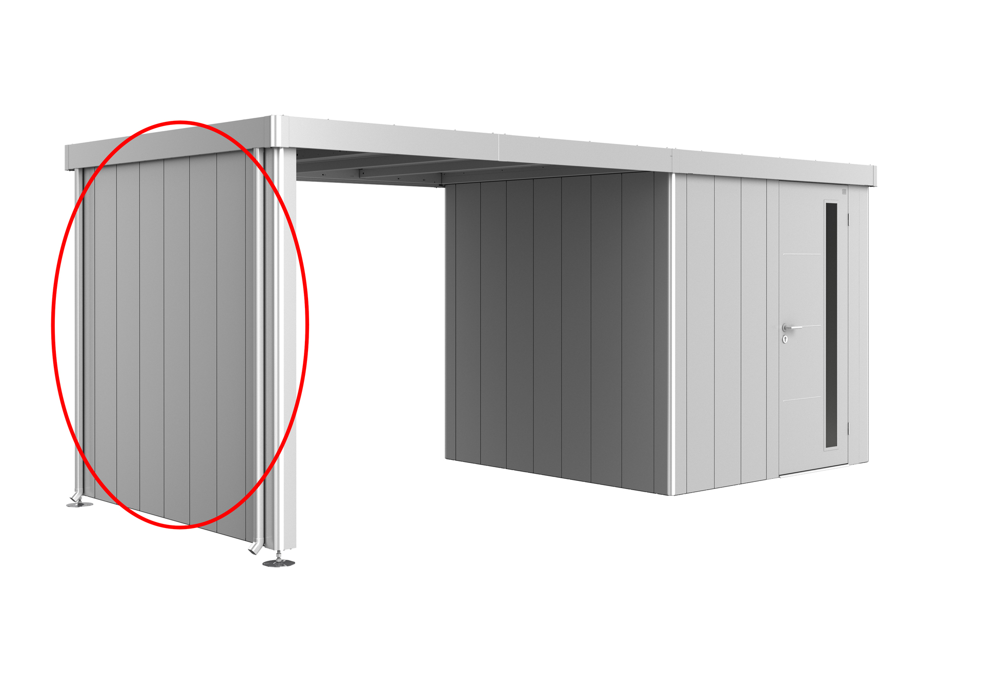 2442153 seitenwand fuer seitendach zu geraetehaus