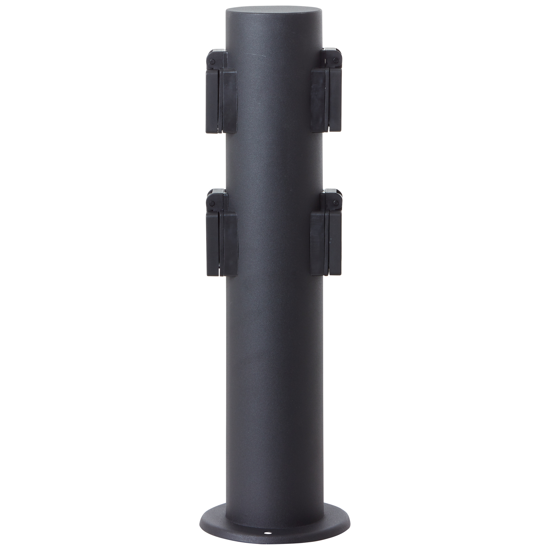 2484310 dody aussensteckdosen sockel schwarz 4 dosen