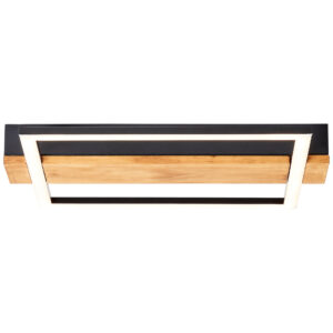 Loneos LED LED Wand-& Deckenleuchte schwarz/holz