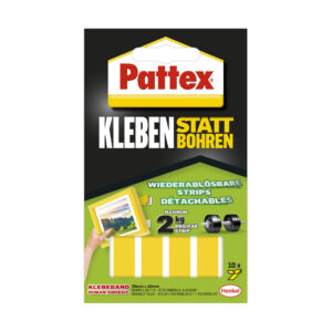 Klebe-Strips Kleben statt Bohren, weiß, 10 Streifen je 20x40mm