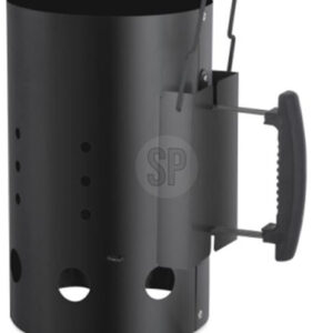 Grillanzündkamin, schwarz