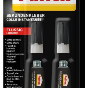 Sekundenkleber Flüssig, 2 x 2,5 g