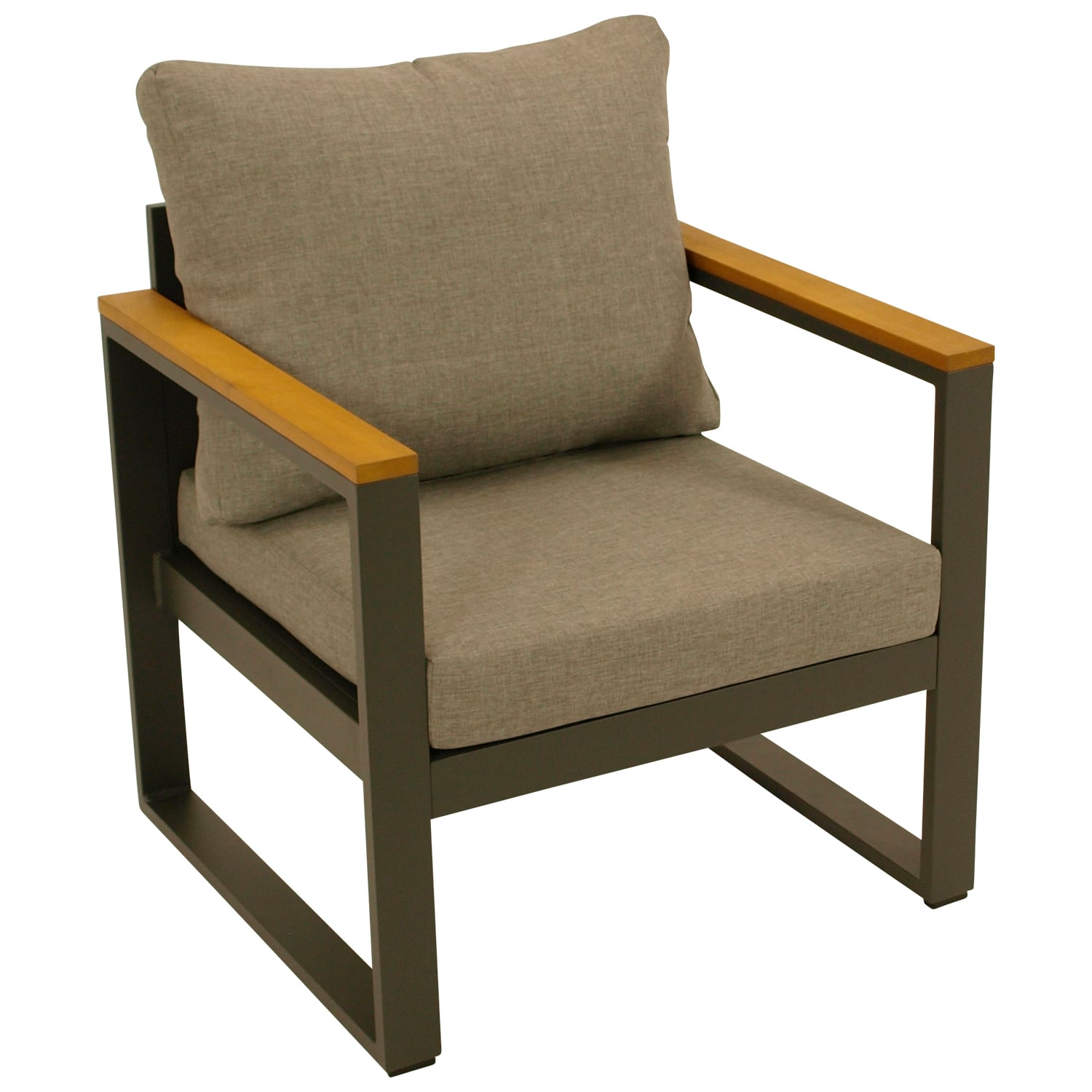 2756007 diningsessel aluminium anthrazit akazie polster grau