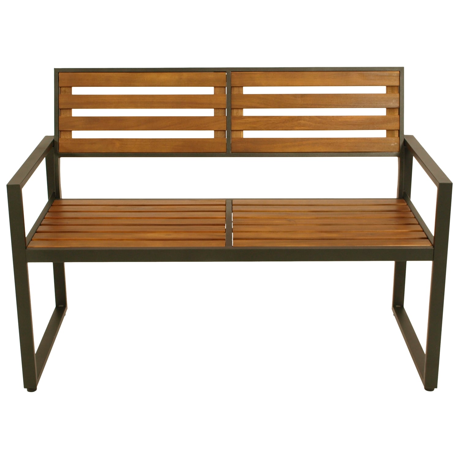 2756031 gartenbank 2 sitzer stahl anthrazit akazie