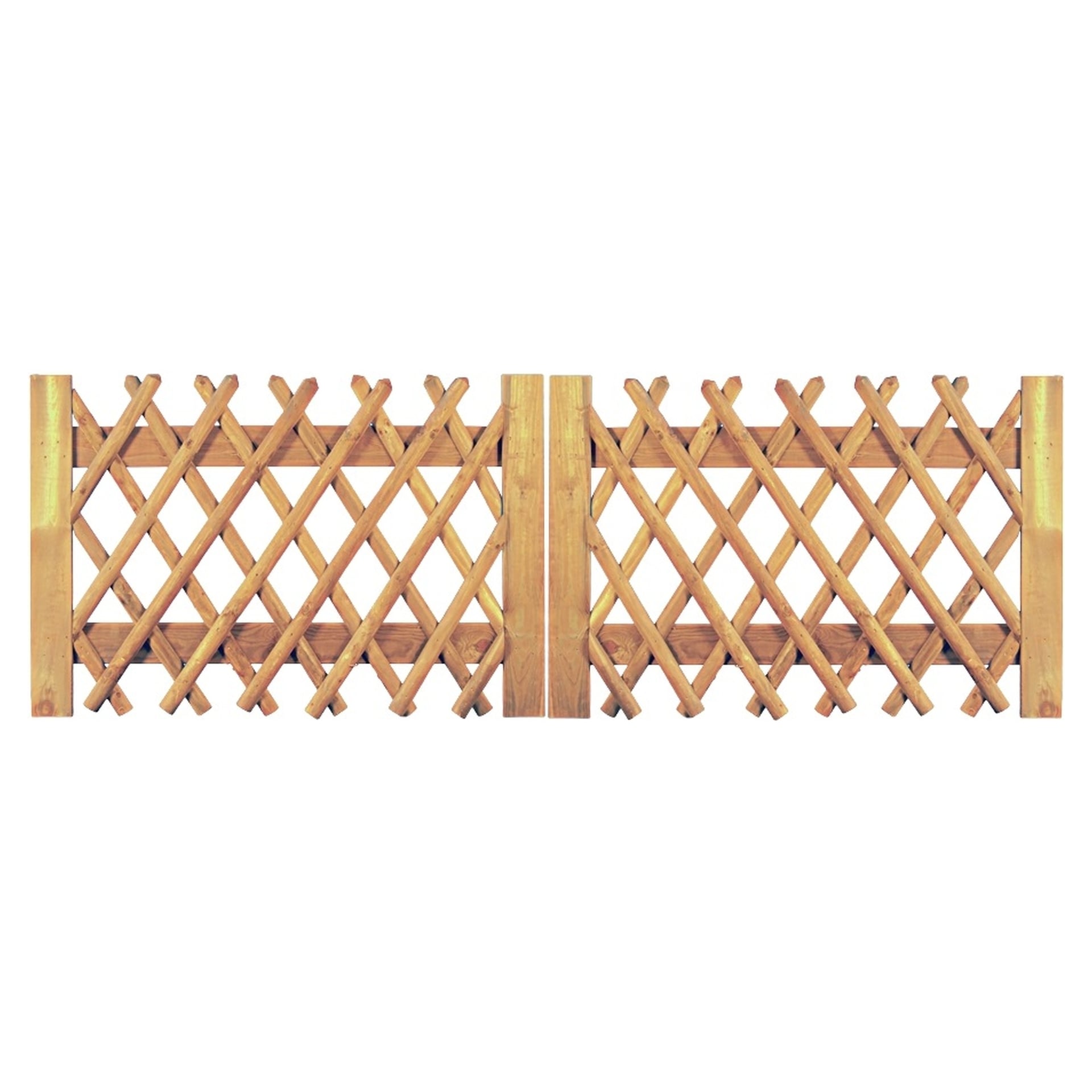 2778736 jaegerzaun doppeltor latten 55 mm kdi braun