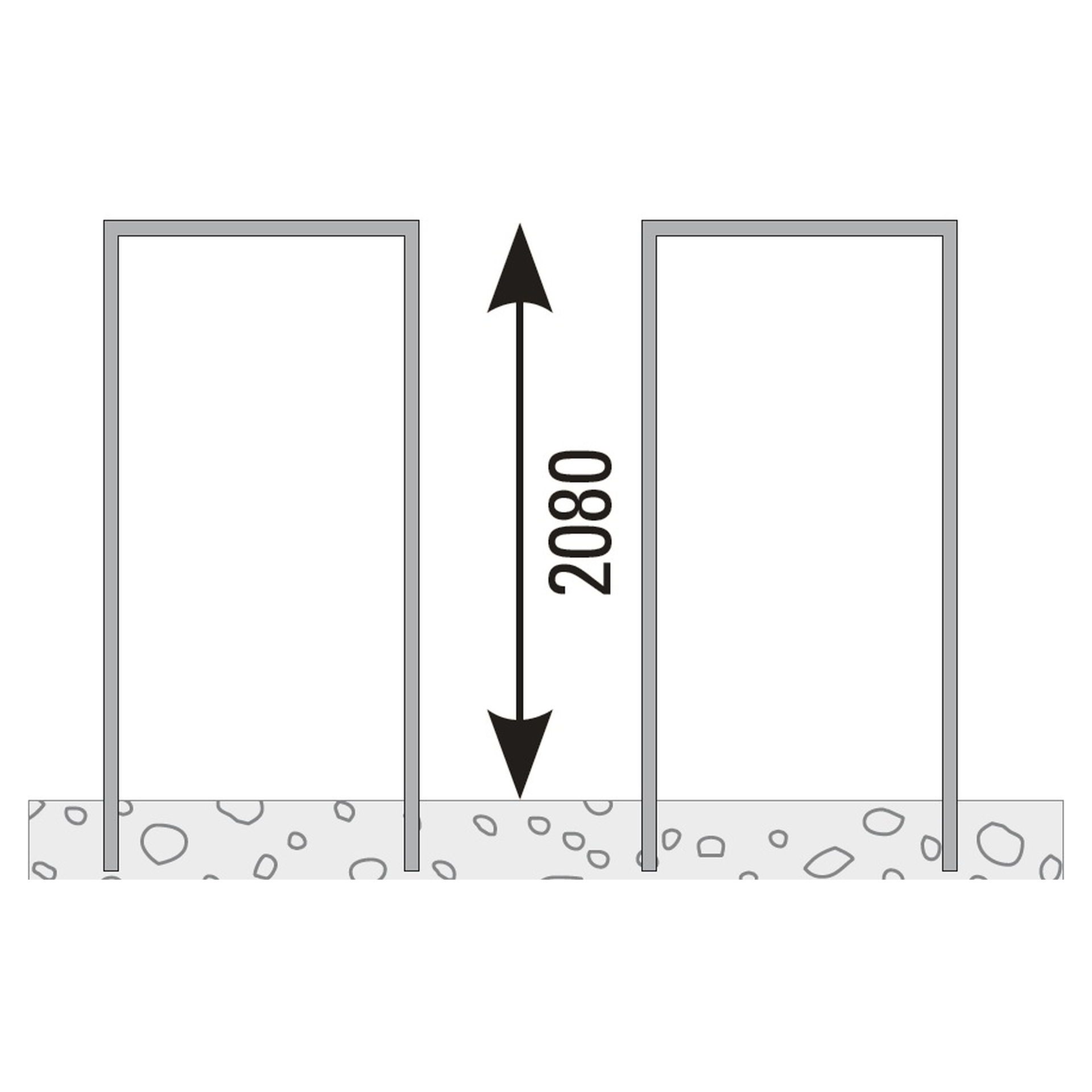 2779755 vetro pfosten zarge zum einbetonieren