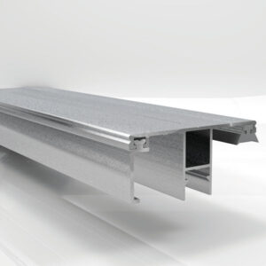 DUO Aluminium Rand/Ober Verlegeprofil | für Auflagenband