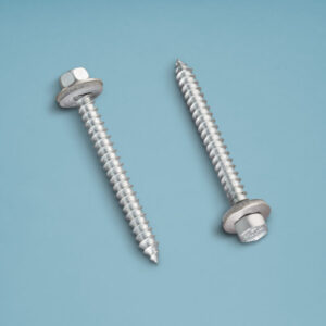 Edelstahlschrauben 3/8 Kopf mit Neoprendichtung zur Befestigung auf Holz verschiedene Größen"