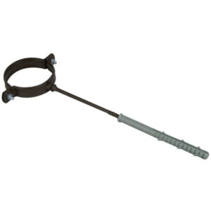 Fallrohrschelle mit Schraubstift 120 mm lang, für Fallrohr 100 mm für System 125 und 150 mm
