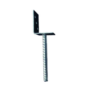 L-Pfostenträger | mit Riffelstahldolle