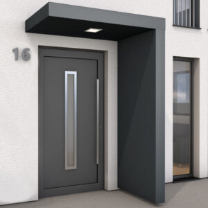 Rechteckvordach Hamburg Extra mit Seitenteil