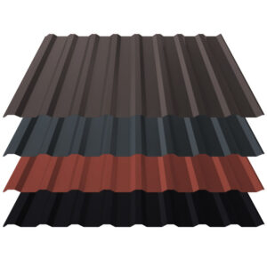 Trapezblech T18 | Dach | 0,50 mm | Stahl | Anti-Tropf 900 g/m² inkl. Vliesrückschnitt | 36 µm ThyssenKrupp ICE Crystal