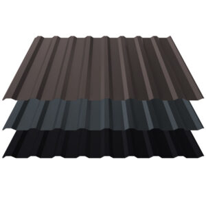 Trapezblech T18 | Dach | 0,50 mm | Stahl | Anti-Tropf 900 g/m² inkl. Vliesrückschnitt | 50 µm ThyssenKrupp Matt Premium