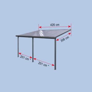 Terrassendachbausatz 4,26x3,06m