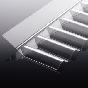 Wandanschluss Sinus 76/18 Acrylglas (1045x150x60 mm)